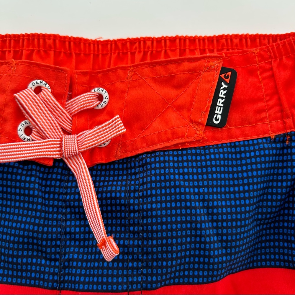 SOLD Gerry Colorblock Back Elastic Boxer Style Liner Swim BoardTrunks Size S 7/8 - Picture 2 of 11